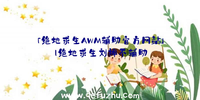 「绝地求生AWM辅助官方网站」|绝地求生刘禅不辅助